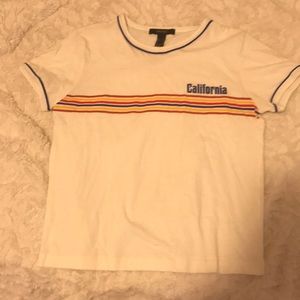 “california” white t-shirt